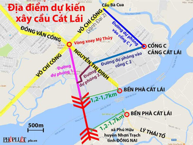Khi nào xây dựng Cầu Cát Lai nối TP.HCM và Đồng Nai và Tiến độ dự án ntn ?