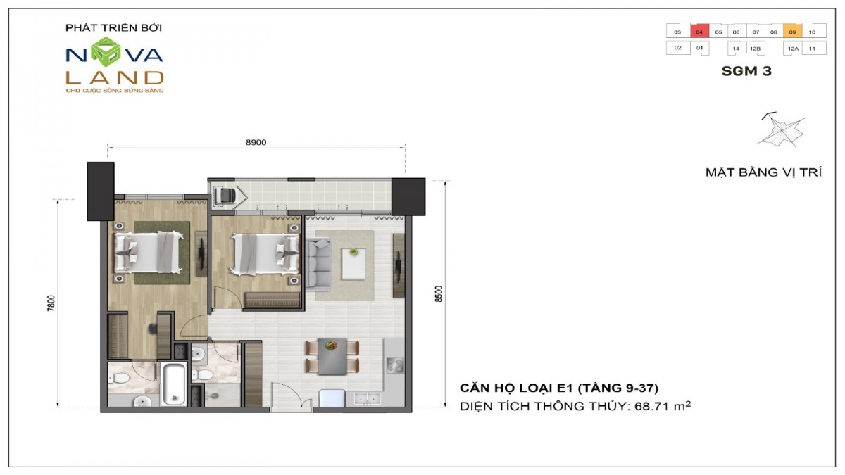 Cho thuê căn hộ chung cư Saigon Manhattan