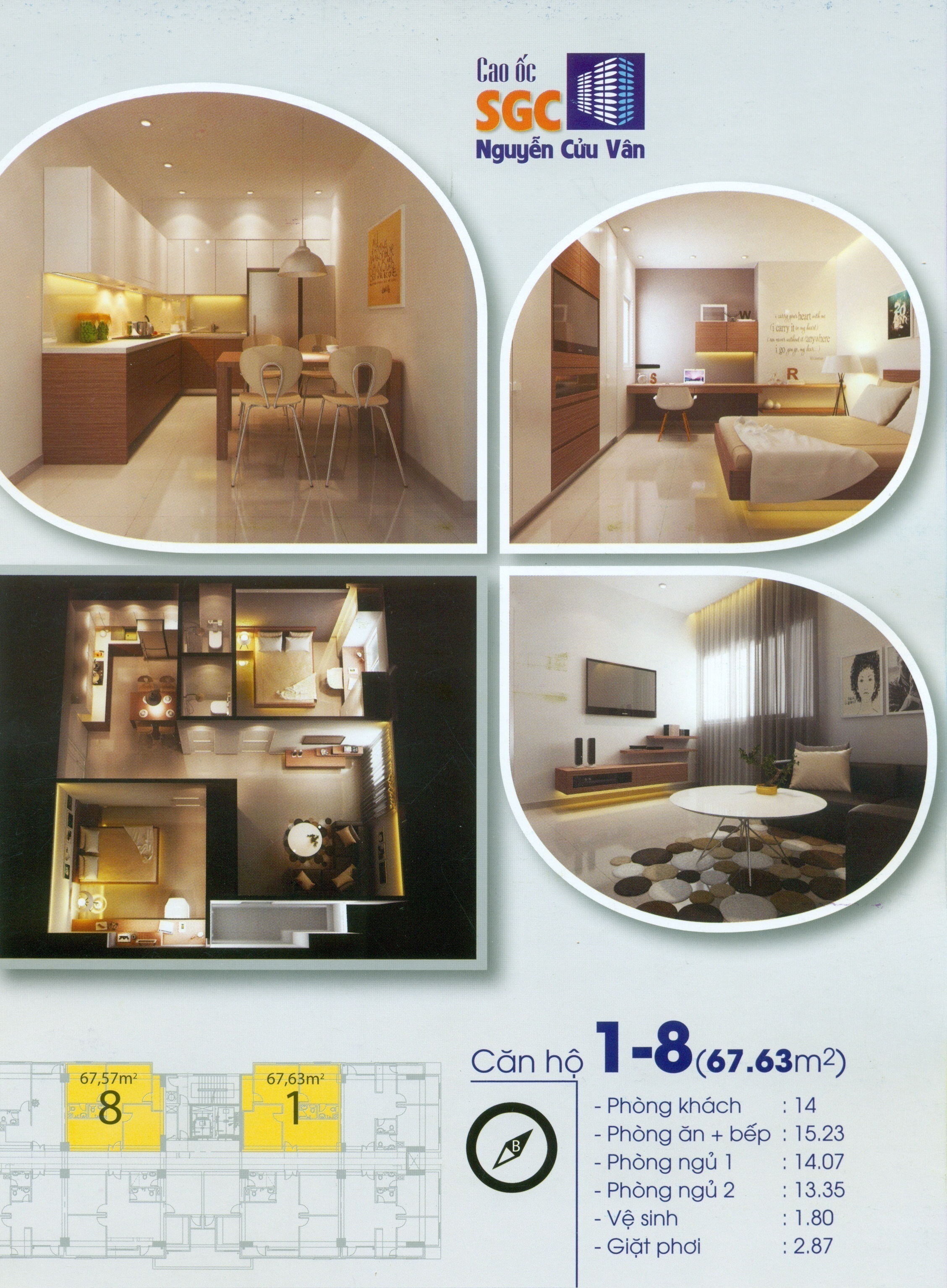 Cho thuê căn hộ chung cư SGC Nguyễn Cửu Vân