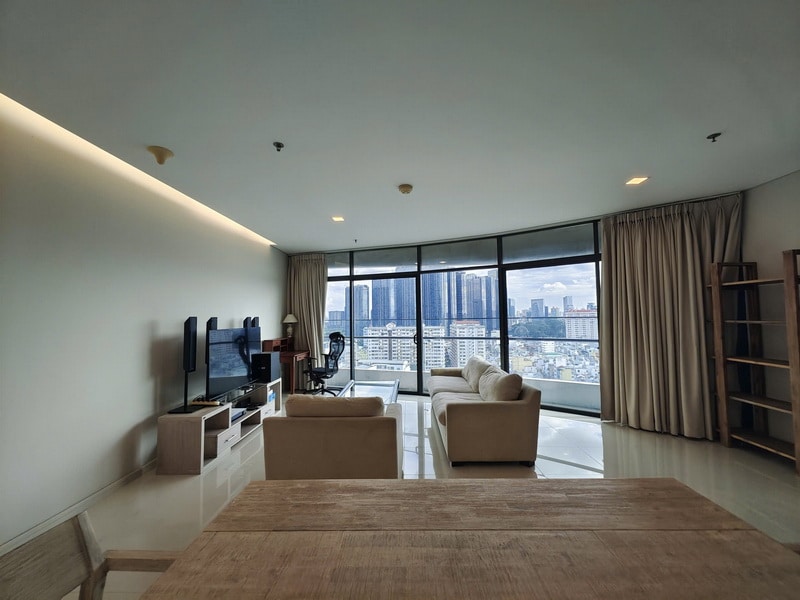 Cho thuê căn hộ City Garden 2 phòng ngủ – Block A, tầng cao, full nội thất