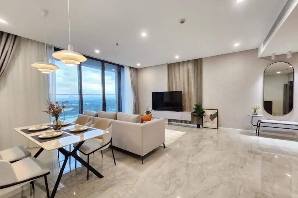 Cho thuê 2 phòng ngủ Thảo Điền Green – nội thất đẹp, tầng trung