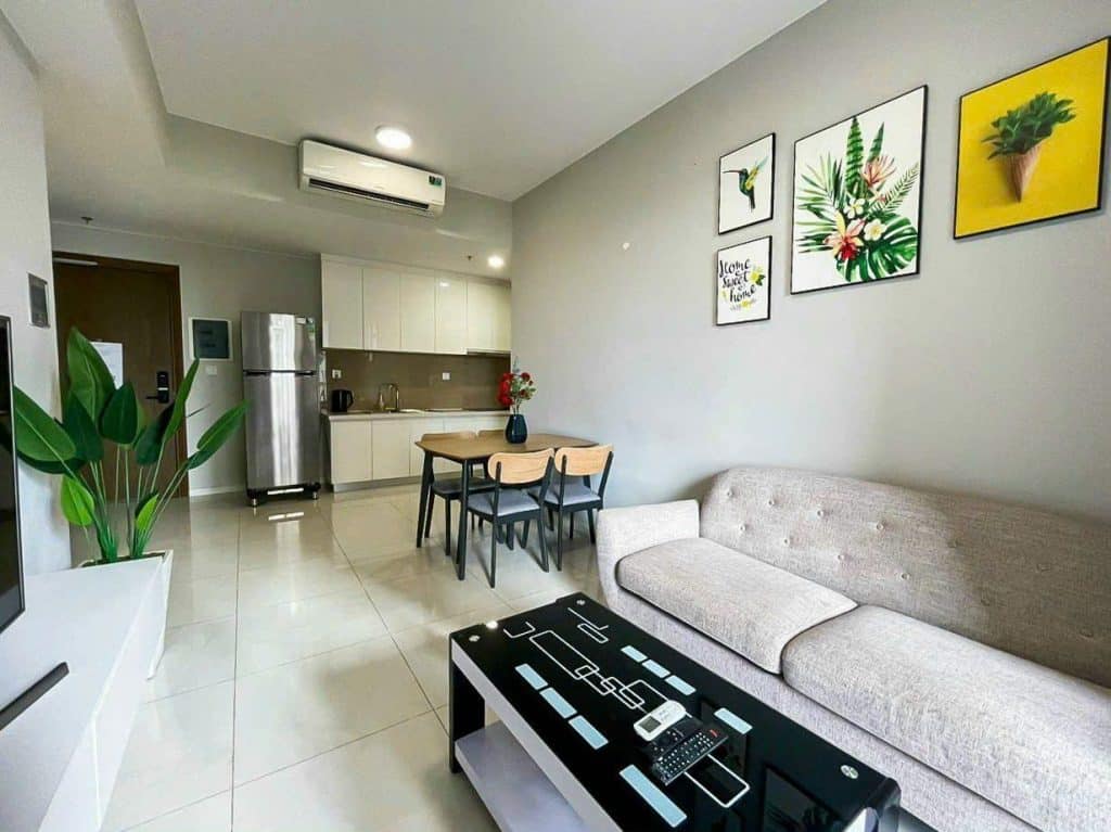 Cho thuê 2 phòng ngủ Tòa A Masteri An Phú – nội thất đầy đủ, tầng trung