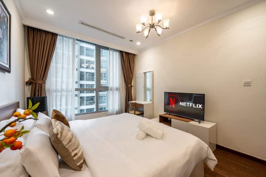 Cho thuê căn hộ 2 phòng ngủ Landmark Vinhomes – Nhà Đẹp, Tầng trung