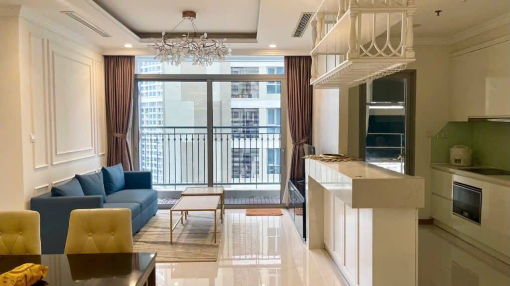 Cho thuê căn hộ 3 phòng ngủ Landmark 4 Vinhomes – View Landmark 81, Nội thất đầy đủ