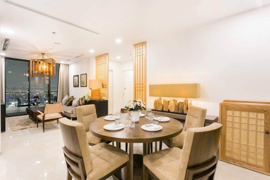 Cho thuê căn 3 phòng ngủ Vinhomes Ba Son – View Sông, Full nội thất
